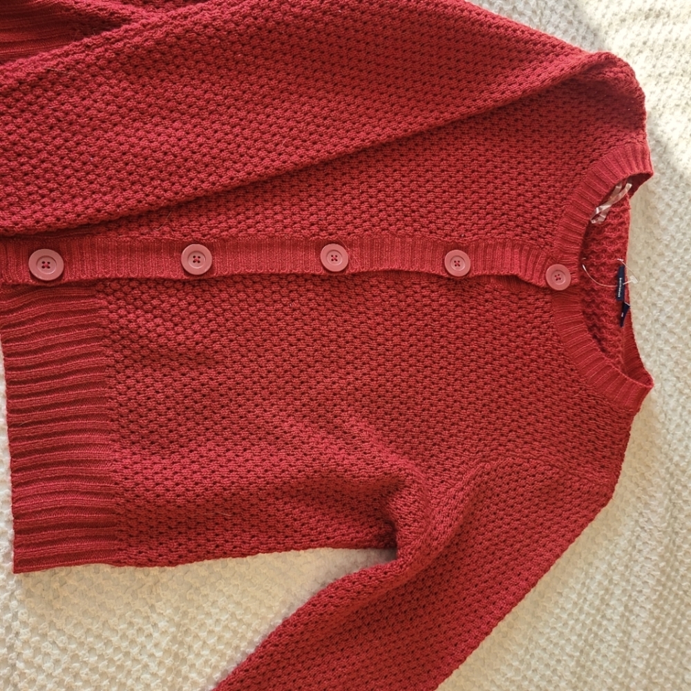 Red Basic Editions Cardigan Size XL
